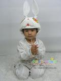 圣诞元旦节成人儿童动物表演服幼儿园演出服小白兔子卡通服装服饰