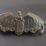 杜拉拉古董古玩杂项收藏佳品老物件蝙蝠样式古代民国老铜锁冲钻