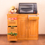 日式简约厨房家具实木橱柜碗柜蔬菜餐边柜子收纳储物柜灶台柜带门
