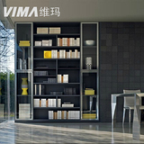 vima维玛家居现代简约书柜组合书房烤漆书柜定制定做CSZB011
