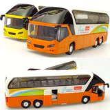 批发价卖 豪华旅游大巴士 合金观光巴士儿童玩具车回力汽车模型