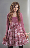 特价 明兰　LILY OF VALLEY 紫色针织连衣裙 10FE01