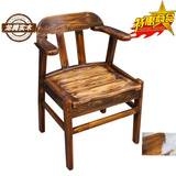 特价 防腐实木 休闲椅 餐椅 户外椅 火烧木椅 实木椅 带扶手吧椅