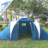 特价经典二房一厅露营帐篷野营户外用品装备双层多人防暴雨自驾游