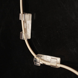 日本正品透明电线固定夹电缆走线扣宽带网线粘贴整理夹10个装
