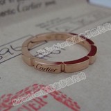 Cartier代购 卡地亚logo婚戒系列K金戒指对戒B4079800 可刻字