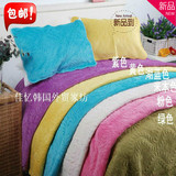 出口韩国短毛绒加厚保暖床单床垫三件套冬季绗缝被床盖珊瑚绒特价