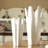 白色陶瓷花瓶【洛丽塔】现代简洁 艺术装饰花瓶 家居装饰花艺插花