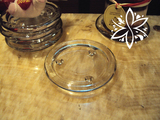促销 特价！高光透明 质感强 做工完美 圆形玻璃烛台 蜡烛小托盘
