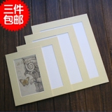 欧式韩式3寸5寸6寸7寸8寸9寸10寸摆台挂墙淡黄色卡纸相框相架