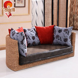 藤匠藤艺沙发床双人床1.8米-2米可折叠藤沙发床多功能多用沙发床