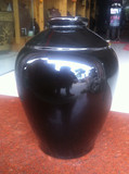 宜兴陶瓷 10斤容量 黑釉酒坛 酒翁（带密封塑料盖）出厂特价