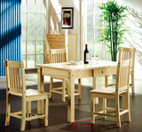 1.35米松木实木长方形餐桌带抽屉柜子餐椅品牌出口家具厂家直销