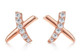 【美国正品代购】Tiffany Paloma's经典款迷你玫瑰金钻石X耳钉