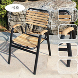 桌椅组合户外桌椅实木柚木阳台庭院休闲桌椅铁艺花园桌椅套件椅子