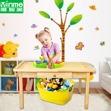 包邮儿童桌椅学习桌宝宝吃饭桌游戏桌幼儿园书桌套装实木出口