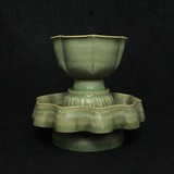 唐 越窑青瓷茶盏 茶托 托盏 古董古玩 高仿古瓷器 全手工 收藏