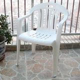 花园椅子 户外花园 休闲椅子 阳台 沙滩椅 白色塑料椅子 靠背椅