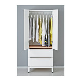 一凡上海宜家代购IKEA诺德里 衣柜，简约白色单人衣柜