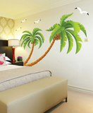 超大椰子树墙贴画 卧室浪漫客厅电视墙背景墙游乐场风景墙壁贴纸