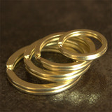 黄铜扁丝钥匙圈纯铜平面钥匙环汽车钥匙扣连接环加粗加厚铜环铜圈