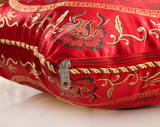 绸缎喜庆婚庆福字抱枕被子两用靠垫被办公靠枕汽车沙发靠背大红色