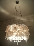 创意水晶灯光源LED节能灯客厅书房卧室简约现代欧式浪漫羽毛吊灯