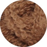 羊毛毡戳戳乐 日本手工进口马海毛圈圈线卷毛效果-红棕