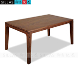 胡桃木家具餐桌 长方形1.6米 实木会议桌办公桌餐台 简约现代美式