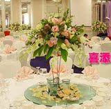 情人节杭州鲜花 枫中蔷薇婚庆主桌桌花鲜花布置12