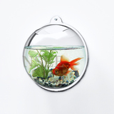 亚克力壁挂式鱼缸 有机玻璃圆形透明挂墙小鱼缸 中号鱼缸水族箱