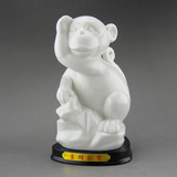 十二12生肖瓷器猴雕塑摆件陶瓷猴子工艺品陶瓷生肖猪兔羊风水摆件