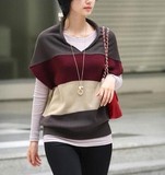 2016秋装新款女装韩版马甲针织衫套头宽松针织毛衣无袖外套蝙蝠衫