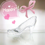 灰姑娘水晶玻璃鞋摆件情人表白神器女友闺蜜生日创意礼物毕业礼品