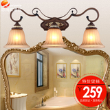 [欧诺拉] 复古镜前灯浴室简约灯饰 欧式卫生间灯具三头壁灯 美式