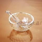 水晶玻璃碗勺子筷调羹冰淇淋勺子水晶汤勺碟盘玻璃碗筷勺餐具耐热