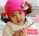 假发女婴儿帽子6-12个月女童春秋季韩版儿童公主帽宝宝1-2-4-8岁