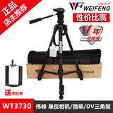 伟峰WT3730单反相机三脚架手机微单摄像机通用三角架便携云台支架