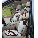 卡通蒙奇奇白熊猫系列 立体公仔汽车腰靠 靠垫抱枕 可爱卡通造型