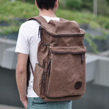 香港IT代购2015MK韩版潮双肩包男书包帆布男士背包旅行包电脑书包