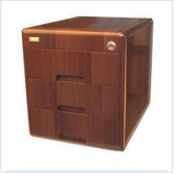 【汇星】HX-3003印度花梨色木质 三层高档文件柜 带锁木质文件柜
