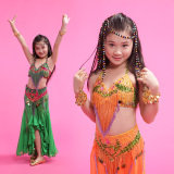 儿童肚皮舞服装新款印度舞套装舞蹈服装六一少儿演出服装印度舞裙