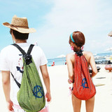 沙滩宠儿超大容量防水游泳包网眼双层情侣沙滩包旅游度假旅行背包
