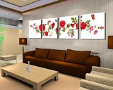 田园玫瑰花卉装饰画墙壁挂画无框画现代时尚客厅沙发背景墙卧室