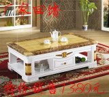 欧式实木大理石台面白色茶几时尚现代客厅家具厂家直销特价销售