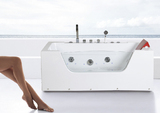 2014新款 长方形压克力按摩冲浪缸 亚克力泡泡浴缸1.5米钢化玻璃