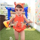 包邮韩国儿童泳衣女童宝宝可爱小兔幼儿游泳衣婴儿连体泳装