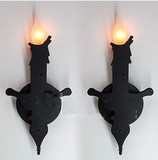 马斯登个性设计美式北欧卧室床头复古 过道灯单头蜡烛不锈钢壁灯