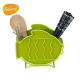厨房置物架小件整理篮 绿色简约时尚筷子叉子饭勺收纳筐 SAKURA
