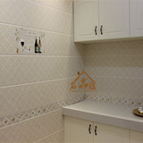 北欧宜家凹凸菱形亚光格子瓷砖 卫生间厨房不透水墙砖地砖300 450
